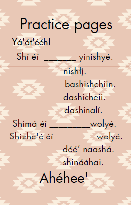 Introduction In Navajo My Navajo Clan Book – Navajo Coloring Books